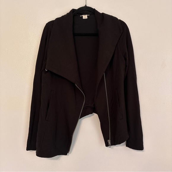 Helmut Lang Asymmetric Modal Moto Zip Jacket size Medium Black - Picture 3 of 7
